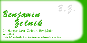 benjamin zelnik business card